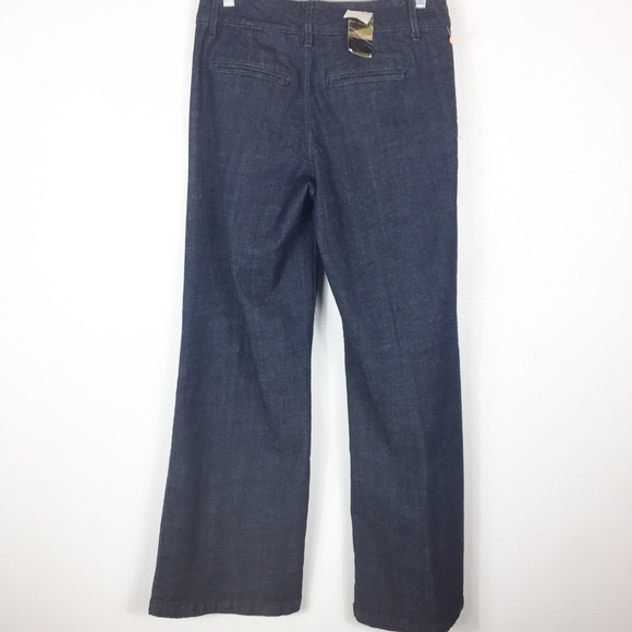 Nine West Chicago Dark Wash Wide Leg Flare Jeans - Picture 6 of 6